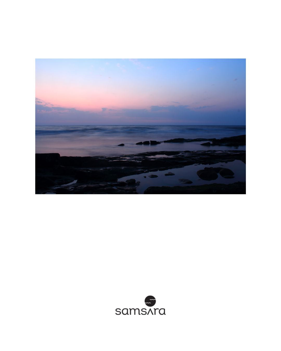 Dreamy sunset fine art print with lavender clouds - coastal wall art by Samsara Mumbai