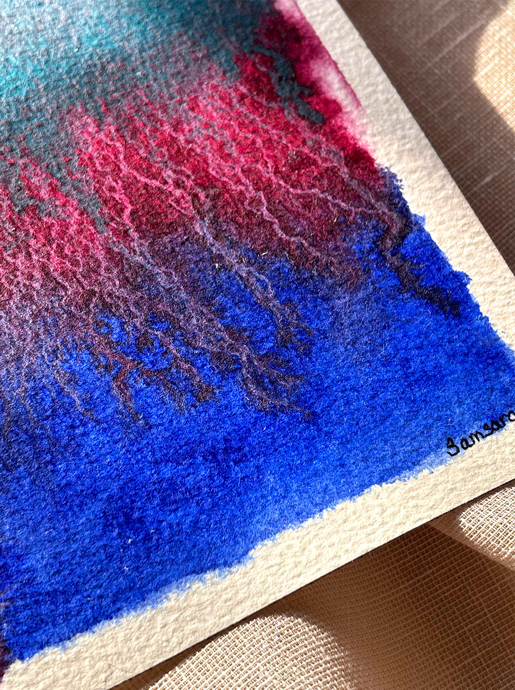 Original abstract art for contemporary decor - vibrant music inspired painting by Samsara