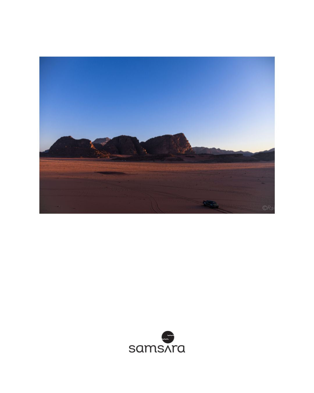 Twilight desert landscape print for living room decor - fine art photography by Samsara