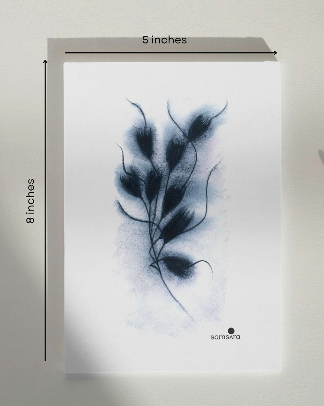 Contemporary dark art print for dramatic wall decor - modern botanical art by Samsara