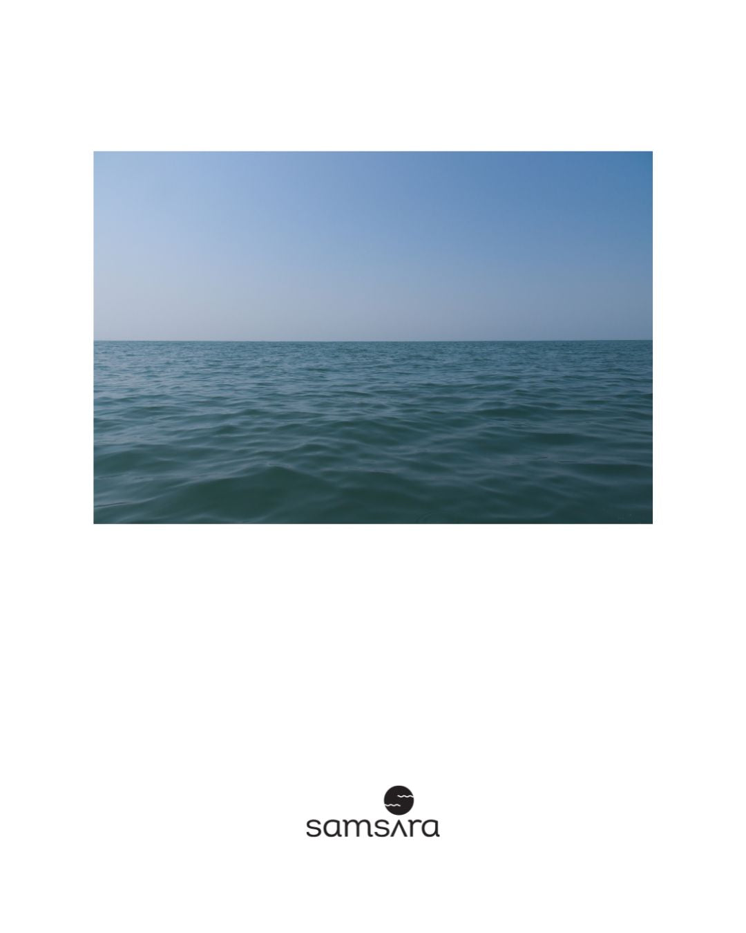 Minimalist seascape fine art print for meditation spaces - calming ocean art by Samsara