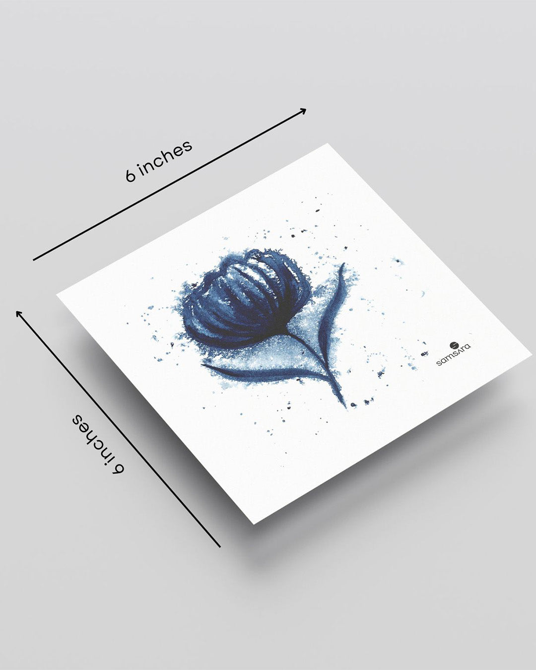 Sophisticated abstract indigo watercolor print for luxury home decor - designer wall art by Samsara