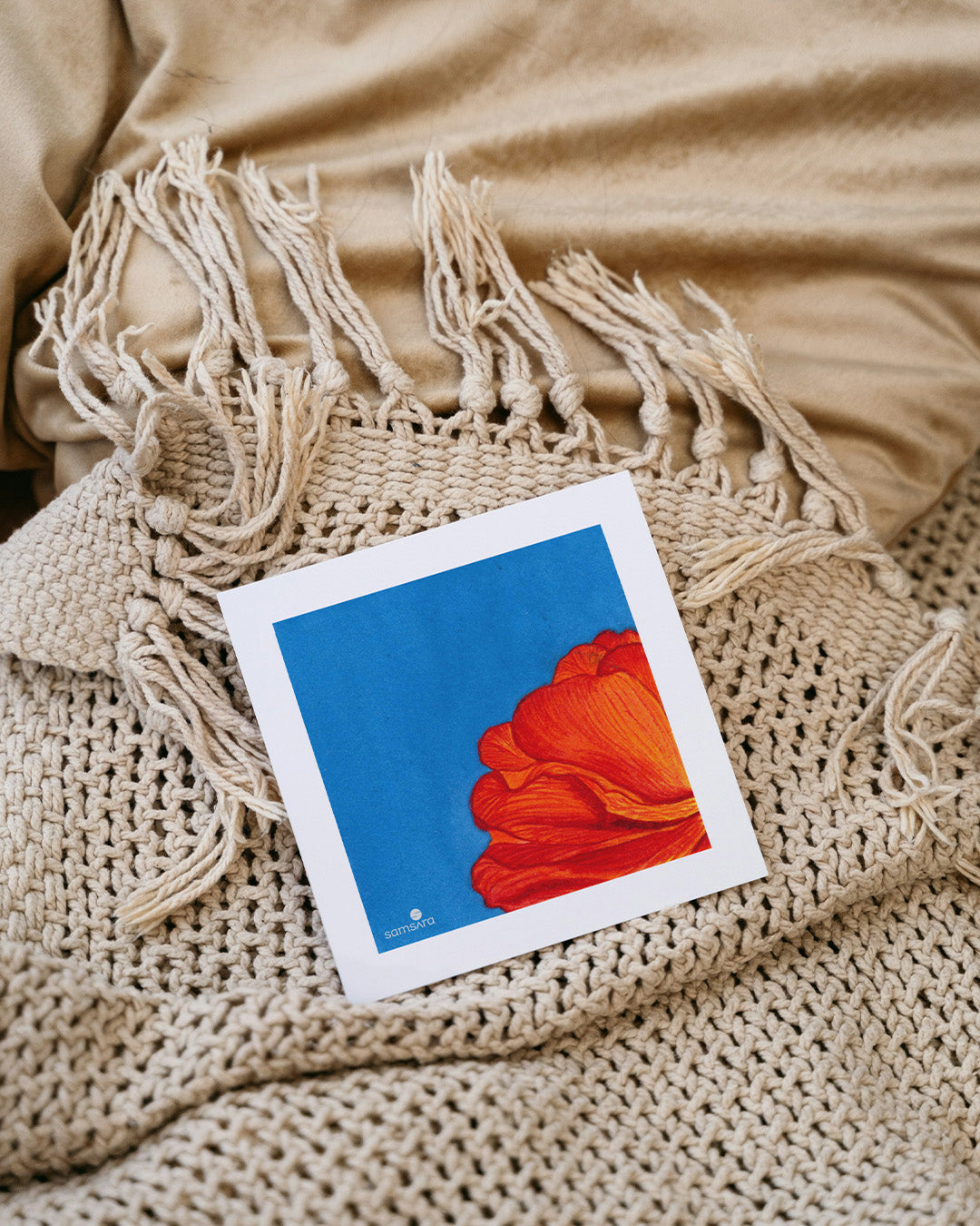 Contemporary floral art print in bright colors - modern home decor by Samsara Mumbai