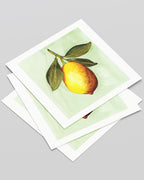 Mediterranean inspired lemon print for coastal decor - citrus botanical wall art by Samsara