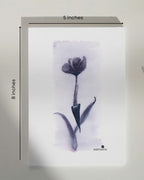 Soft minimal watercolor art print for meditation space - serene purple wall decor by Samsara