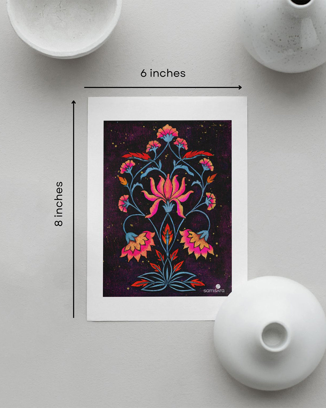 Heritage inspired art print for sophisticated spaces - Indian cultural wall decor by Samsara