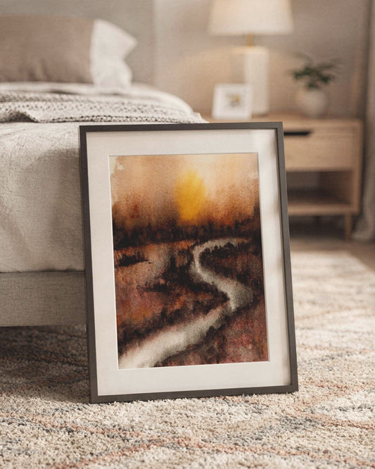 Orphic - Original Abstract Watercolour Art | Twilight Meditation Art | Silent Conversations Collection