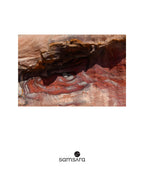 Red stone texture wall art print with natural patterns - geological fine art by Samsara