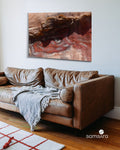 Color abstract photography print of rose red rock formations - Petra geological art by Samsara