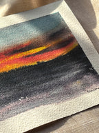 Original abstract seascape for ocean lovers - sunset meditation painting by Samsara (SOLD OUT)