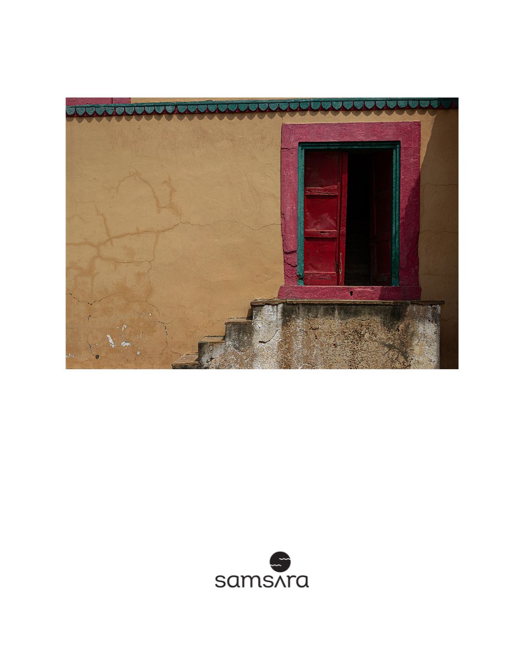 Ramnagar Fort door photography - Indian travel wall art print by Samsara